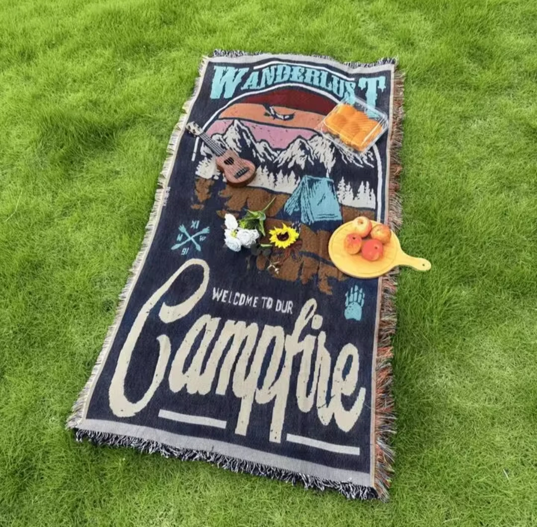 Wanderlust Campfire Woven Blanket
