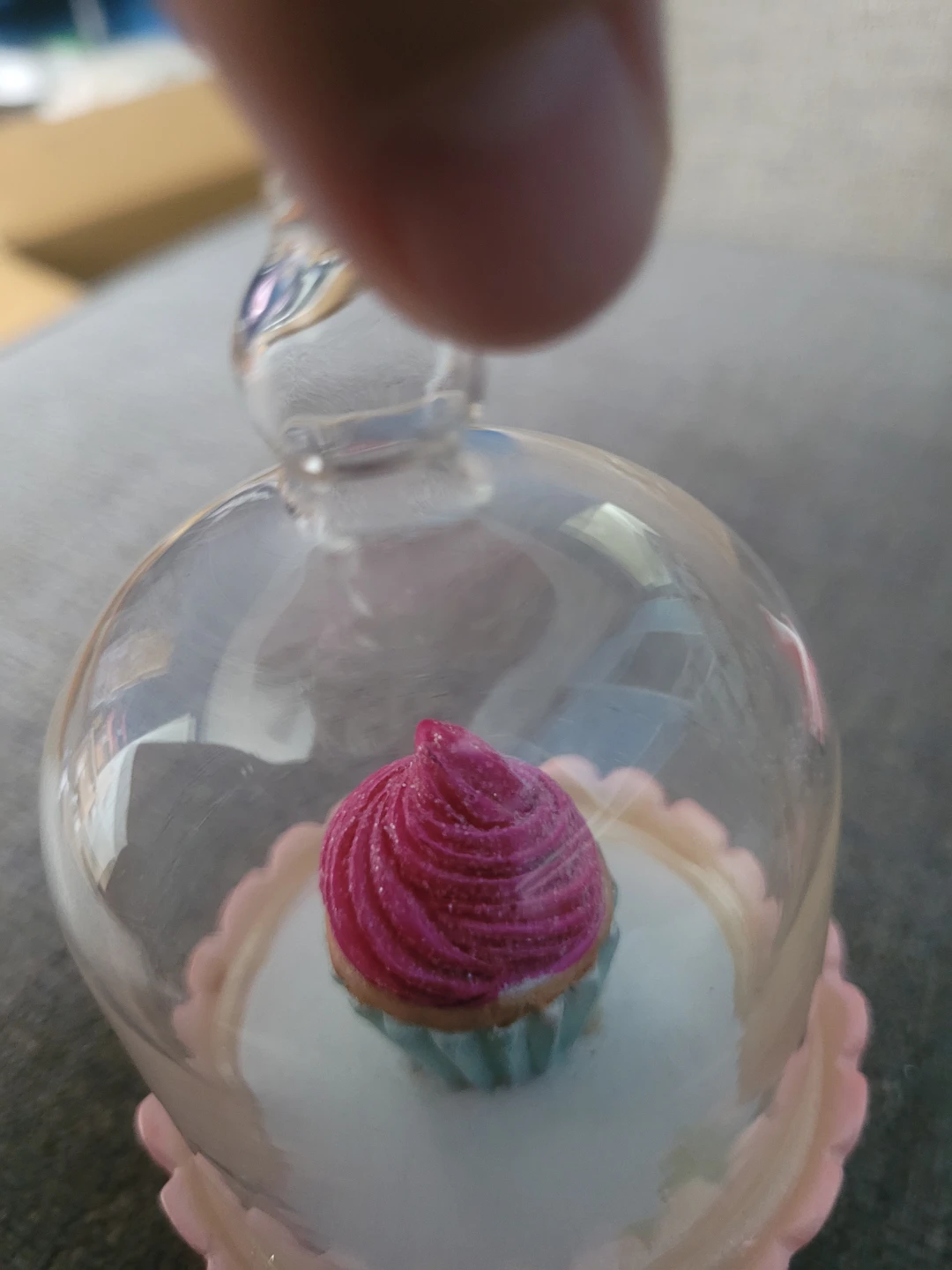 Cupcake Ornament with Glass Dome - photo 5