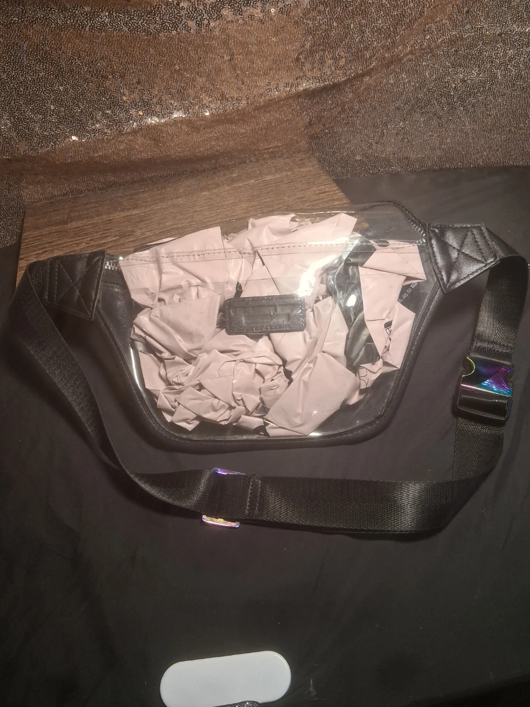 Clear Fanny Pack with Black Trim