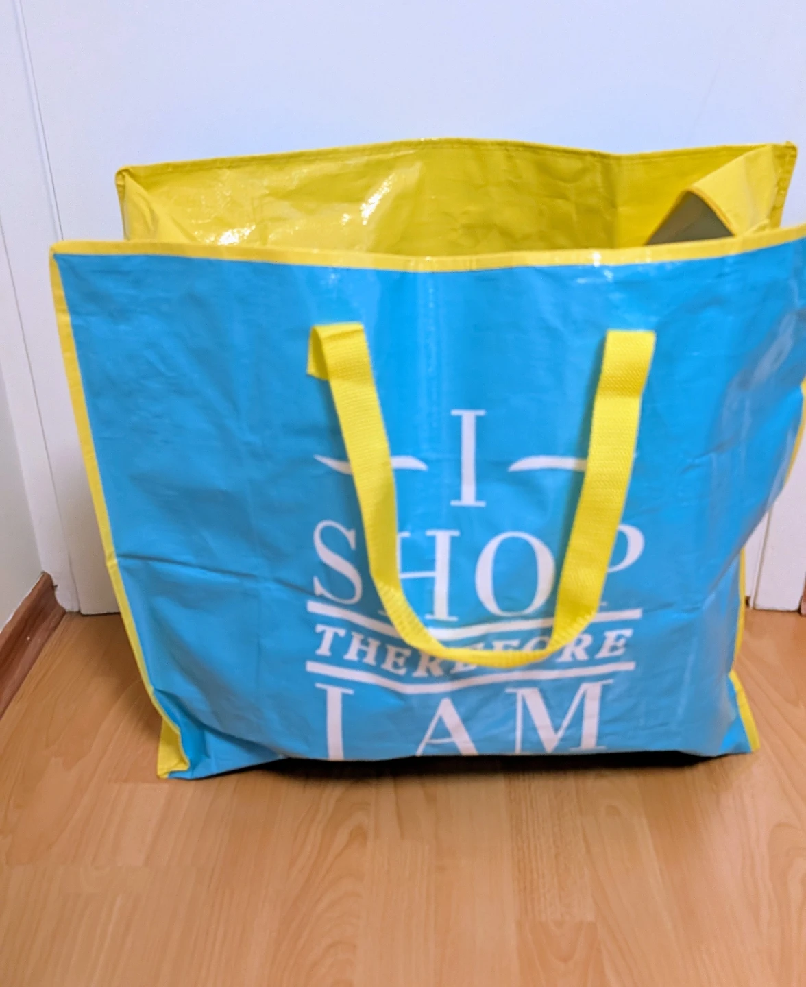 Large "I Shop Therefore I Am" Shopping Bag