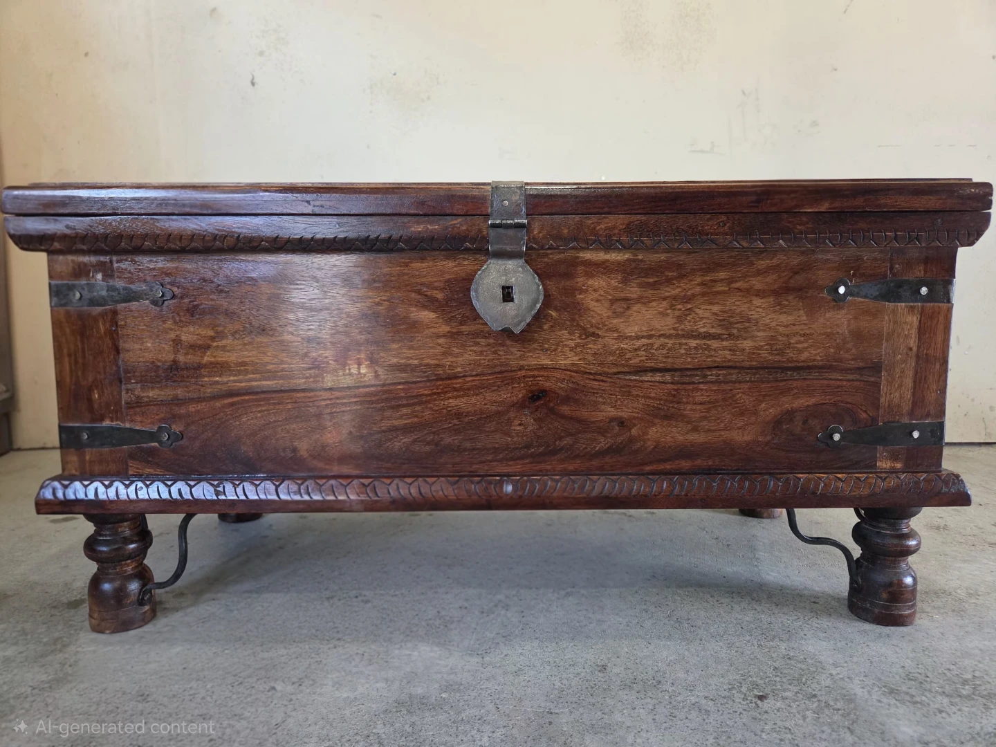 Solid Wood Chest / Coffee Table – Late 19th/Early 20th Century - photo 3