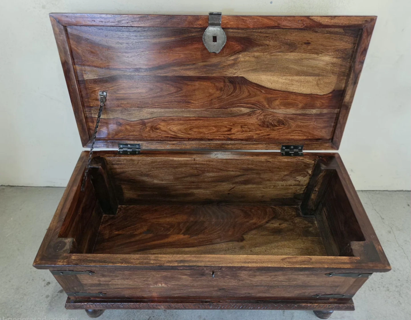 Solid Wood Chest / Coffee Table – Late 19th/Early 20th Century - photo 5