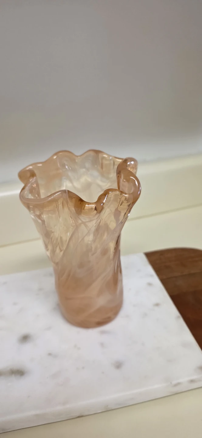 Orange Swirl Glass Vase ( Murano Glass)
