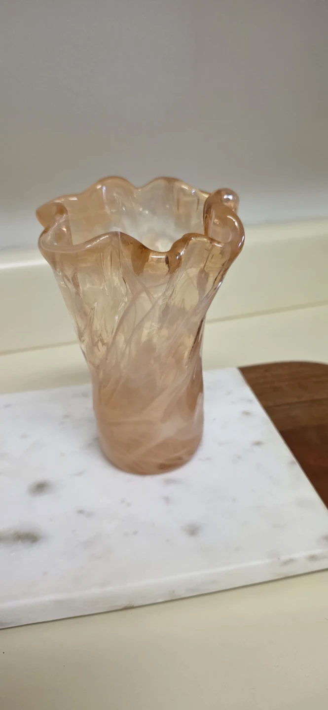 Orange Swirl Glass Vase ( Murano Glass) - photo 2