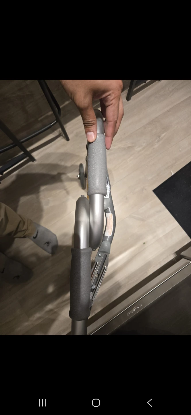 Medline Two-Button Folding Walker with Wheels - photo 3