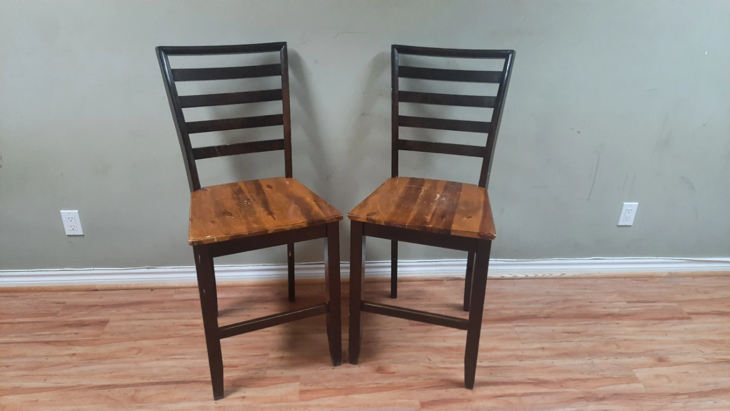 Pair of Wooden Bar Stools