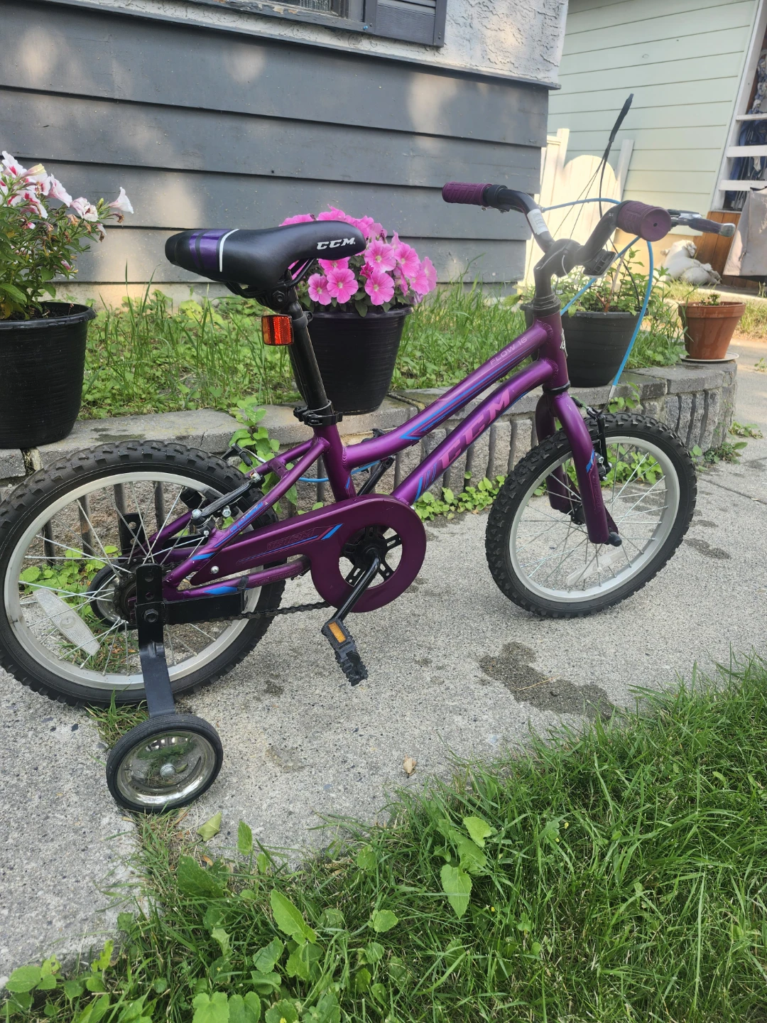 CCM Purple Kids Bike with Training Wheels - photo 4