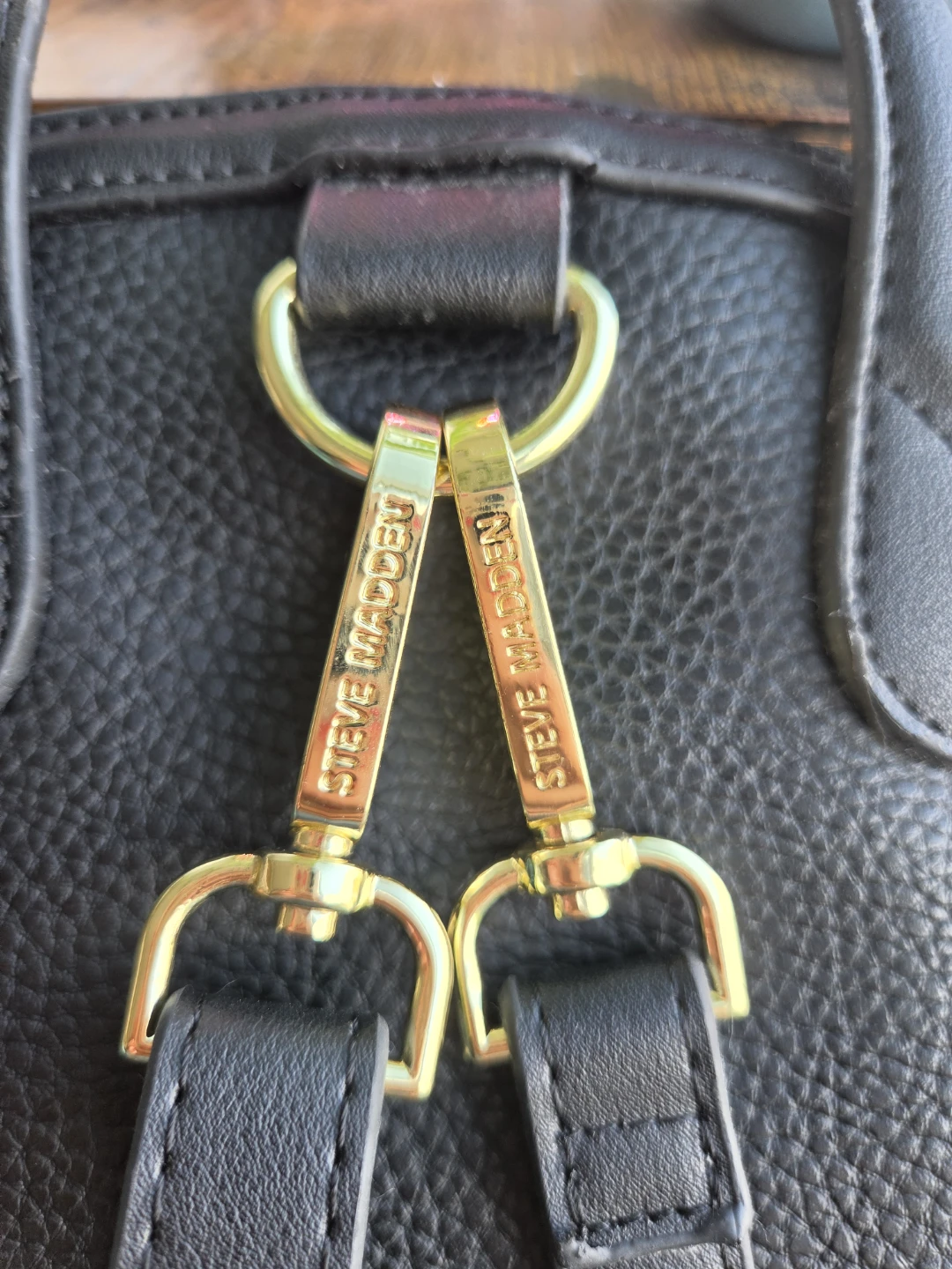Steve Madden Black Faux Leather Backpack - photo 3