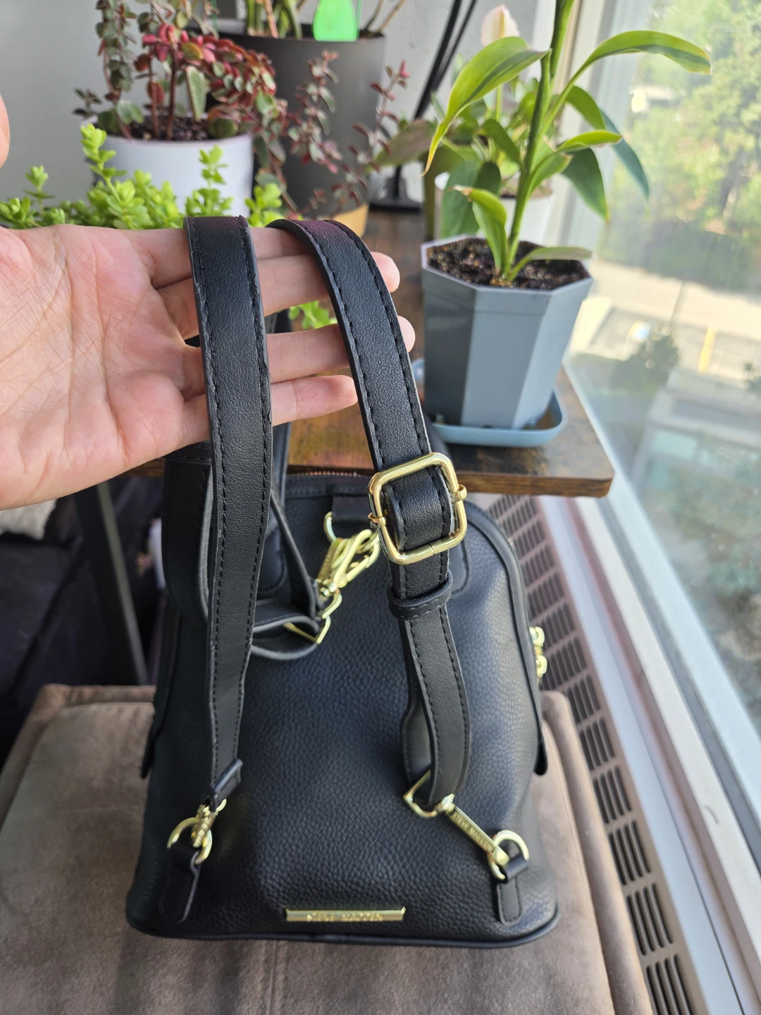 Steve Madden Black Faux Leather Backpack - photo 5