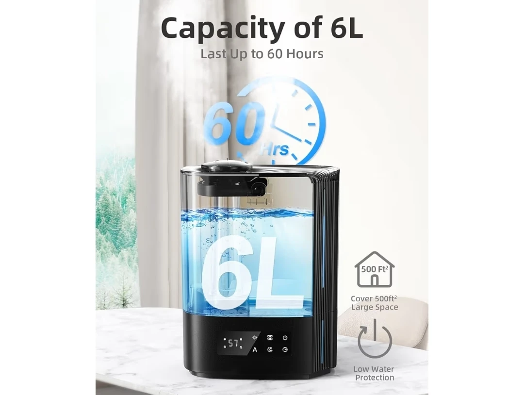 BREEZOME 6L Large Room Humidifier & Essential Oil Diffuser. - photo 4