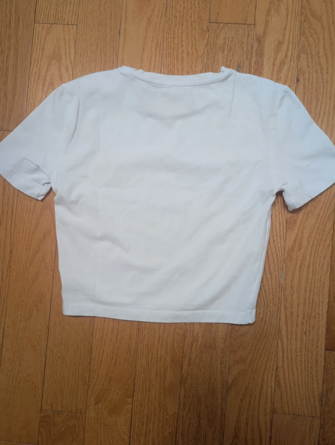 Zara White Cropped T-Shirt - Size S - photo 3