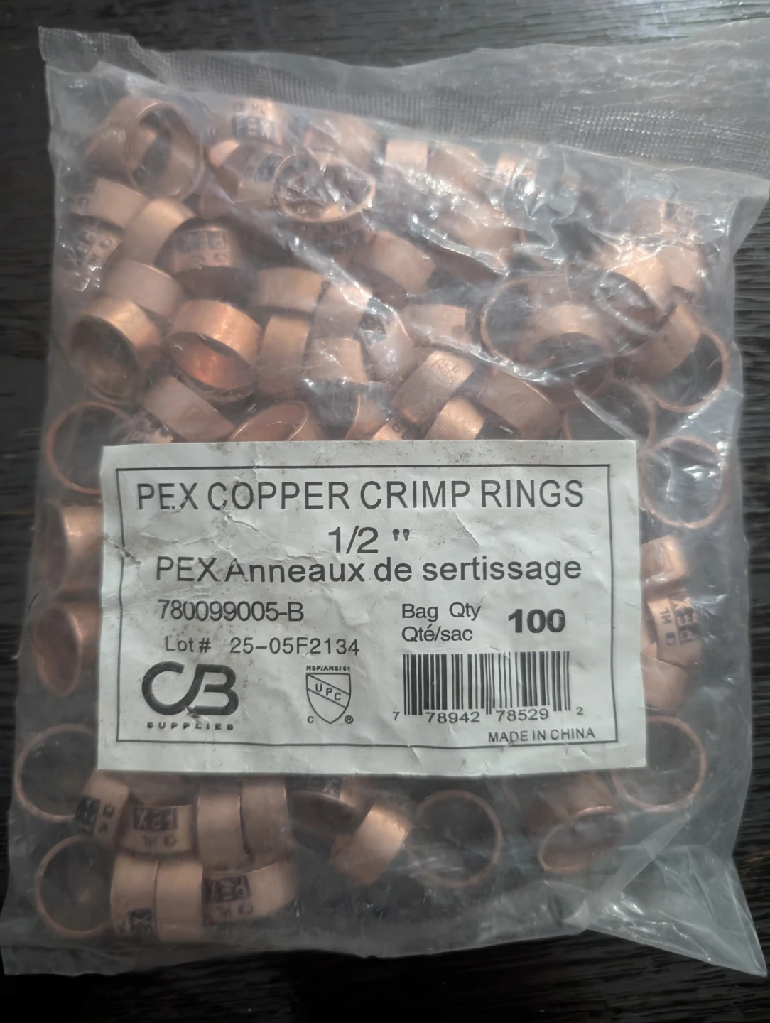 Multiple sized Copper Crimp Rings - photo 3
