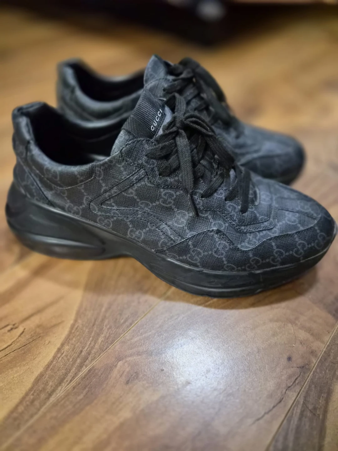 Gucci Rhyton Shoes Black Size 11.5 - photo 2