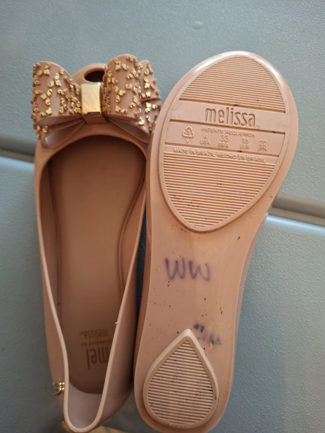 Melissa Shoes - Pink Ballet Flats with Bows - Size 35 EUR,  4 US - photo 3