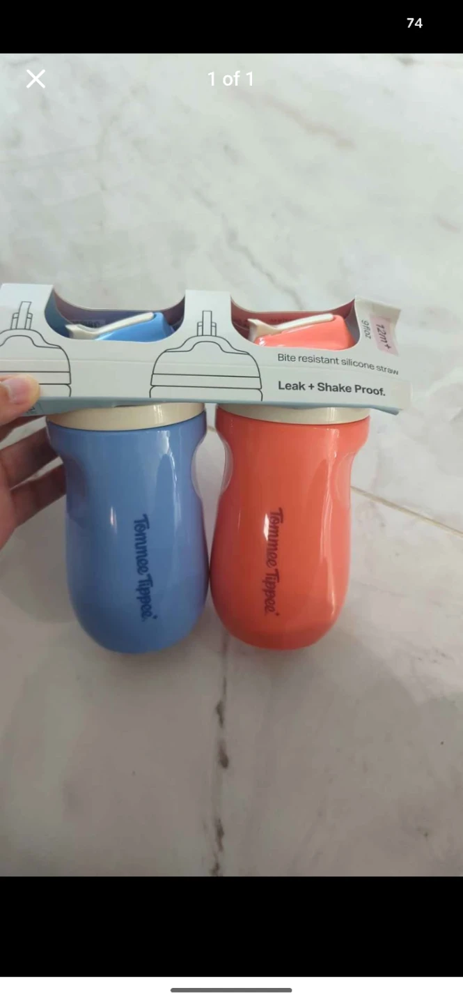 New Tommee Tippee Sippy Cups - Blue & Orange (2-Pack)