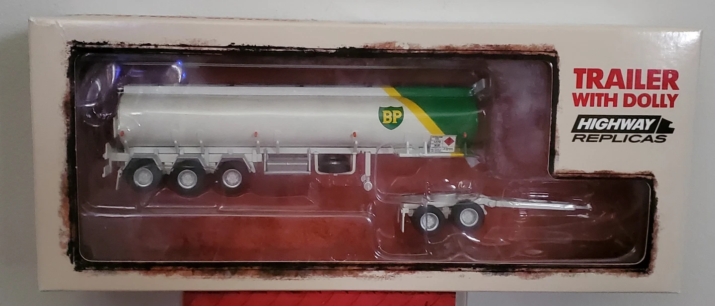 Highway Replicas BP Trailer with Dolly Diecast Model
