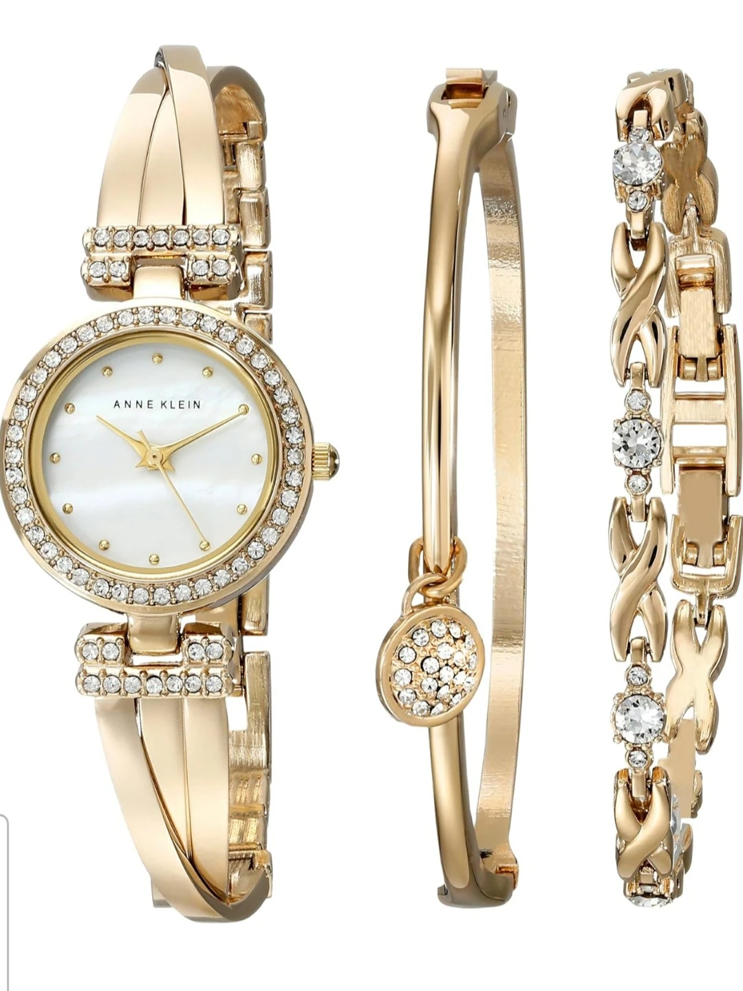 Anne Klein Women's Watch and Bracelet Set