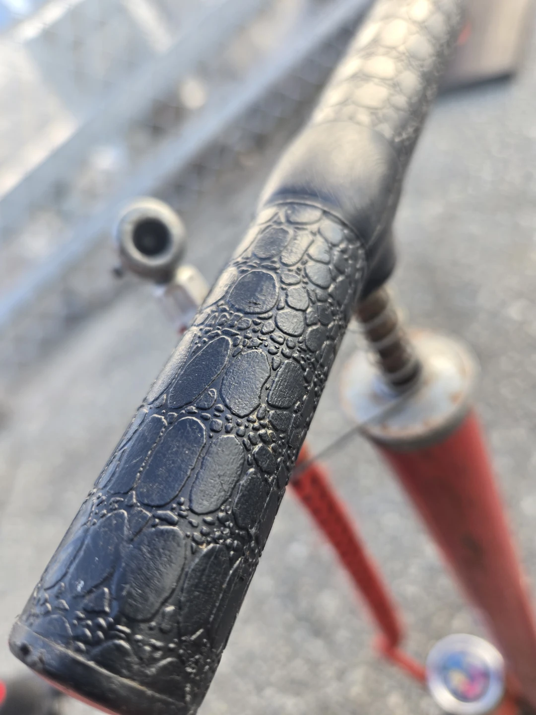 Red Floor Bike Pump with Gauge - photo 2