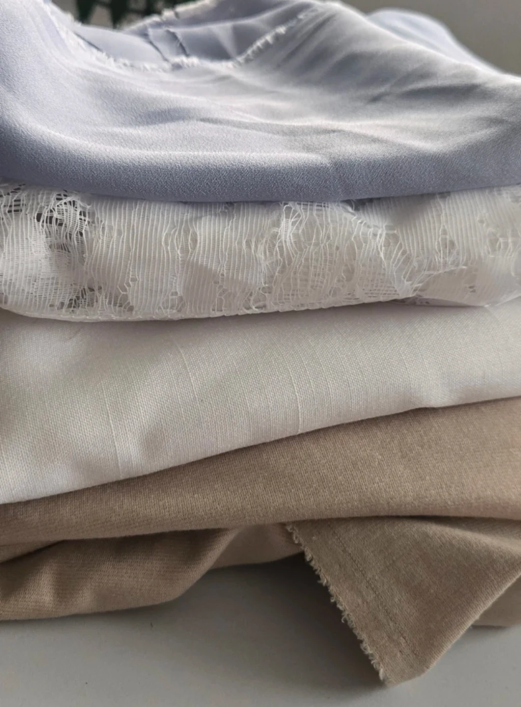 Assorted Fabric bundle - Lavender, White, Beige - photo 2