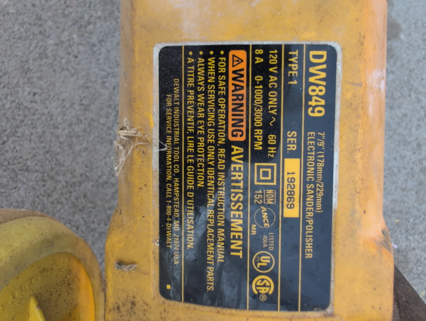 DeWalt DW849 Electronic Sander/Polisher 7"/9" - photo 2