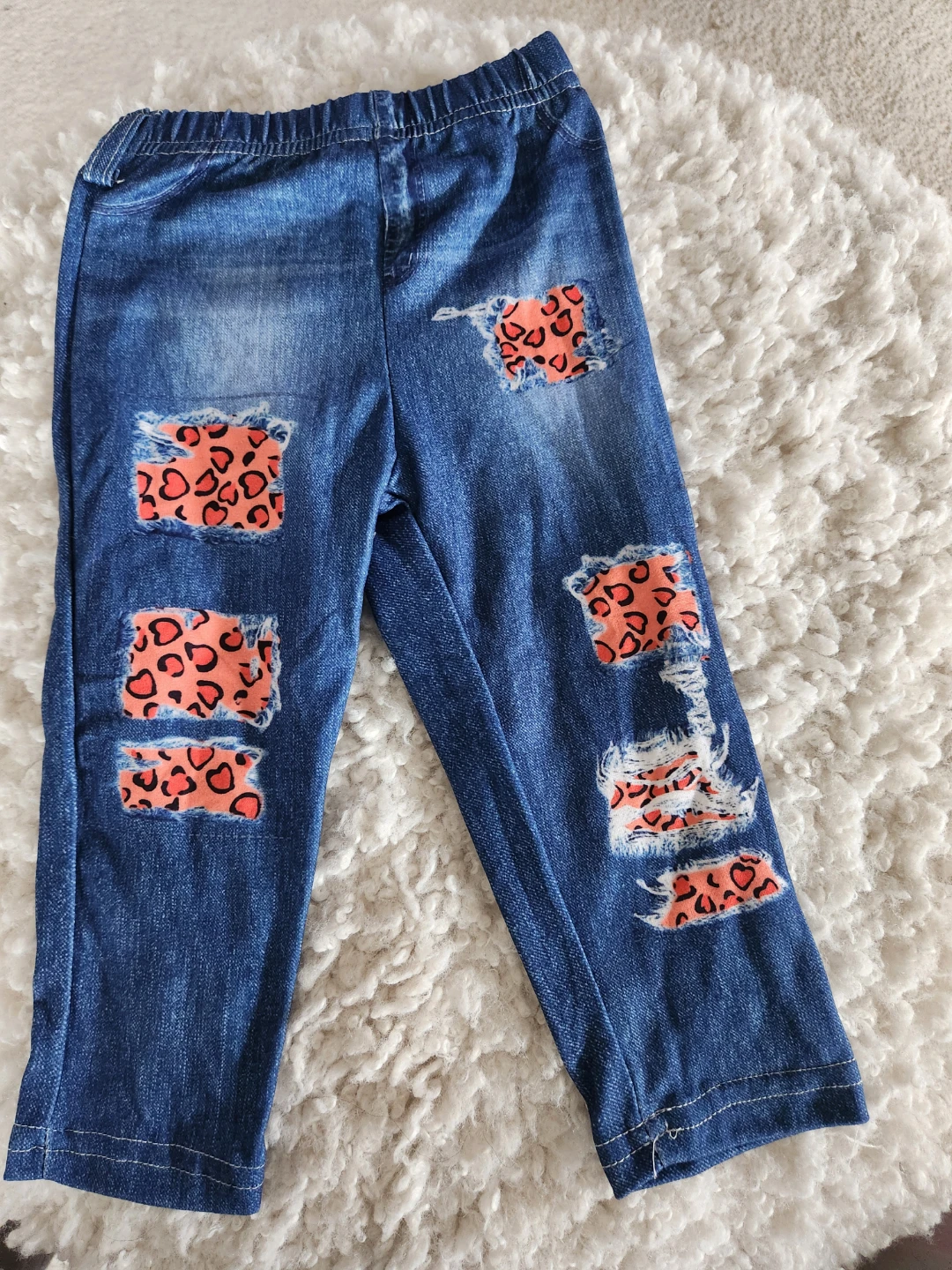 Orange T-shirt, Jeans & Headband Set - photo 3