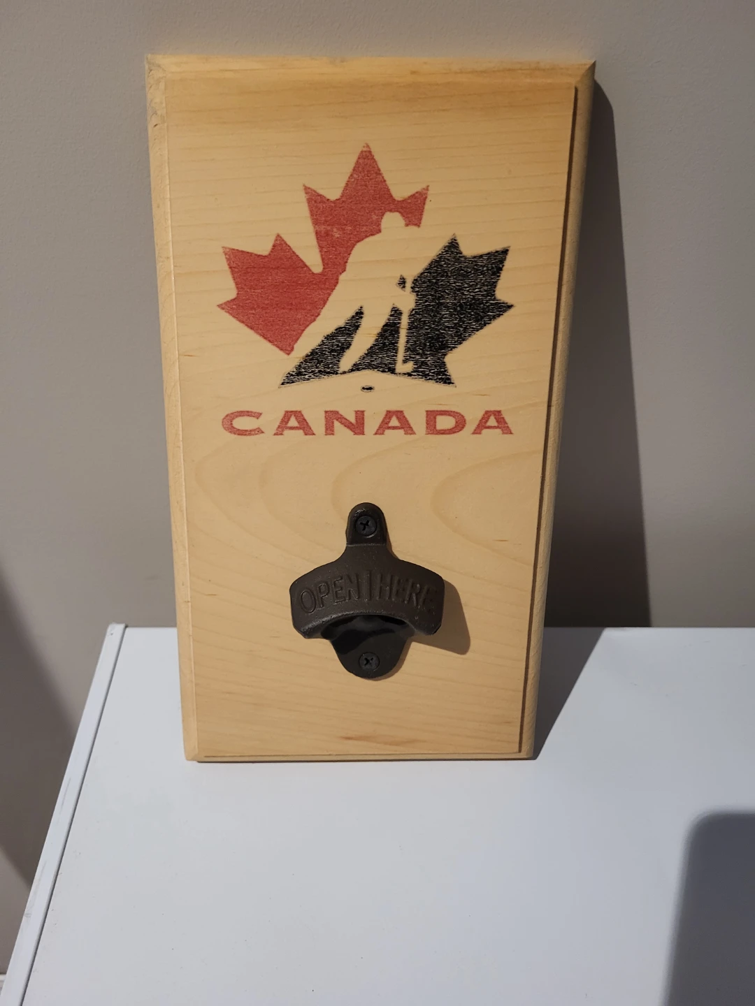 Canadian Maple Leaf Wooden Bottle Opener