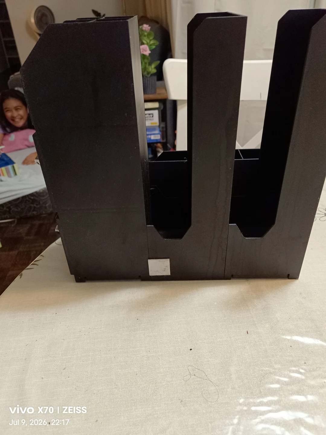 Black Desk Organizer with Drawers