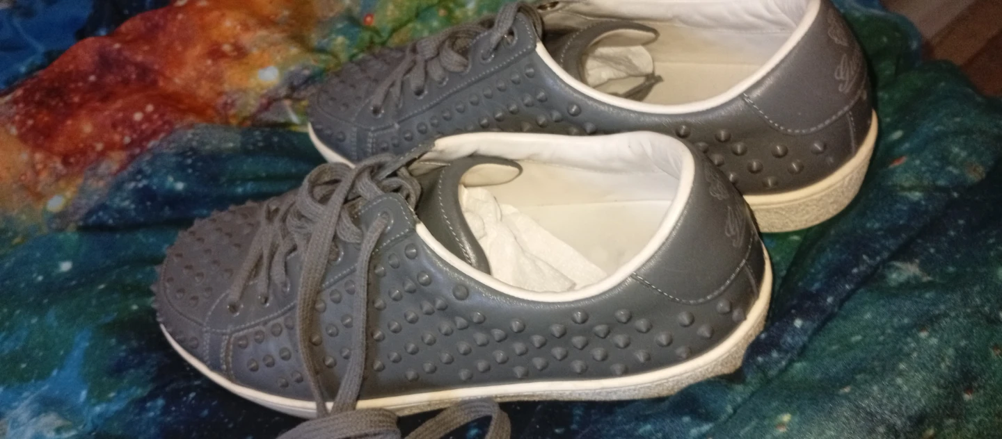 Gucci Grey Studded Sneakers
