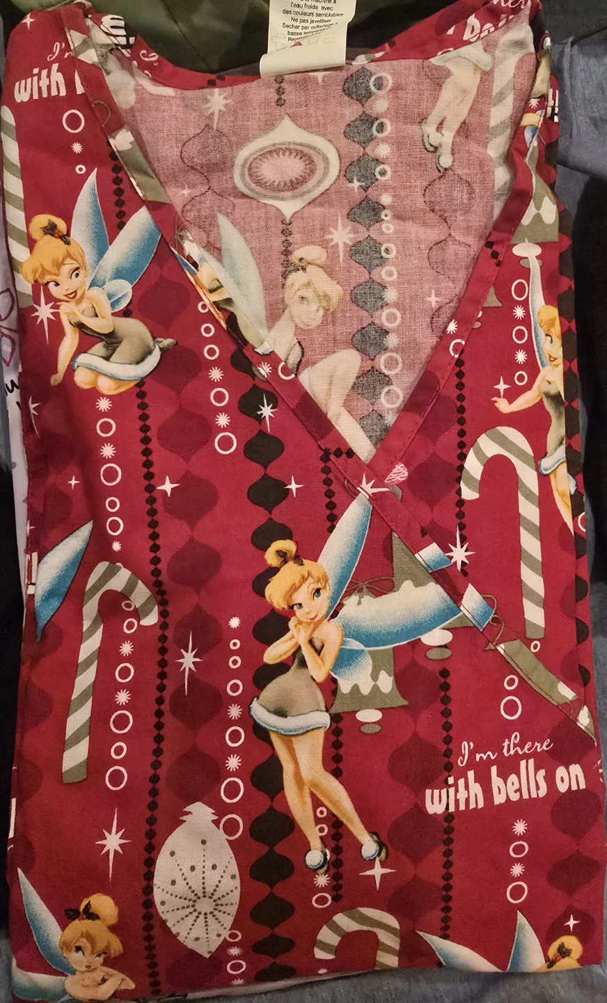 Disney Tinkerbell Scrub Top L/G