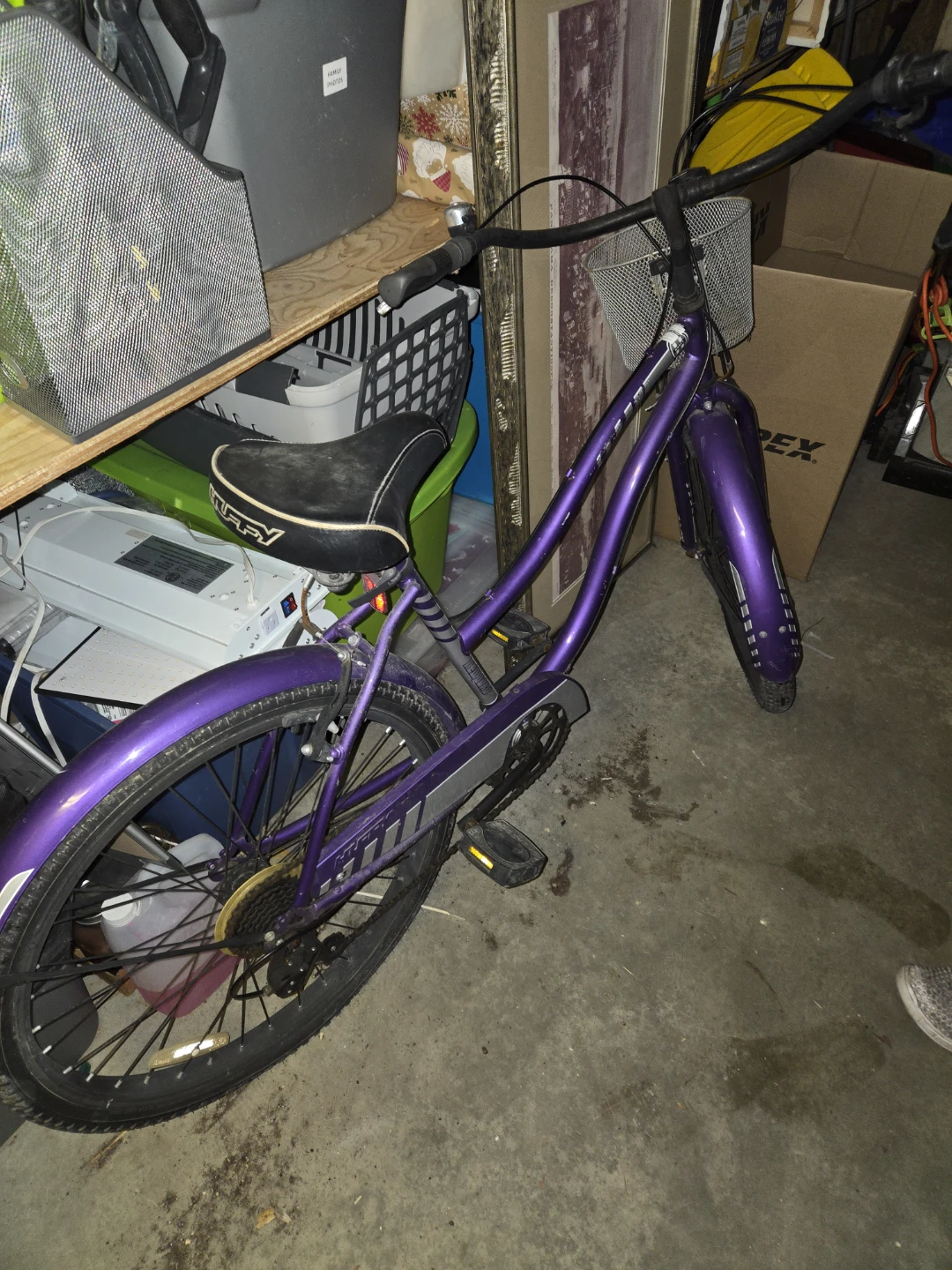 Purple Huffy Cruiser Bike located in erin woods