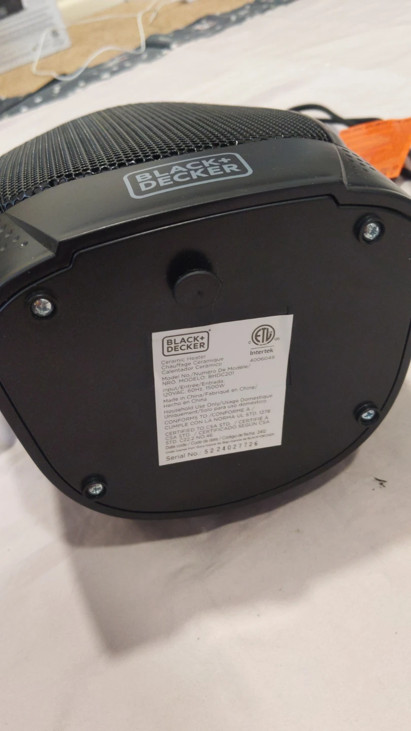 Black+Decker Ceramic Heater - photo 4
