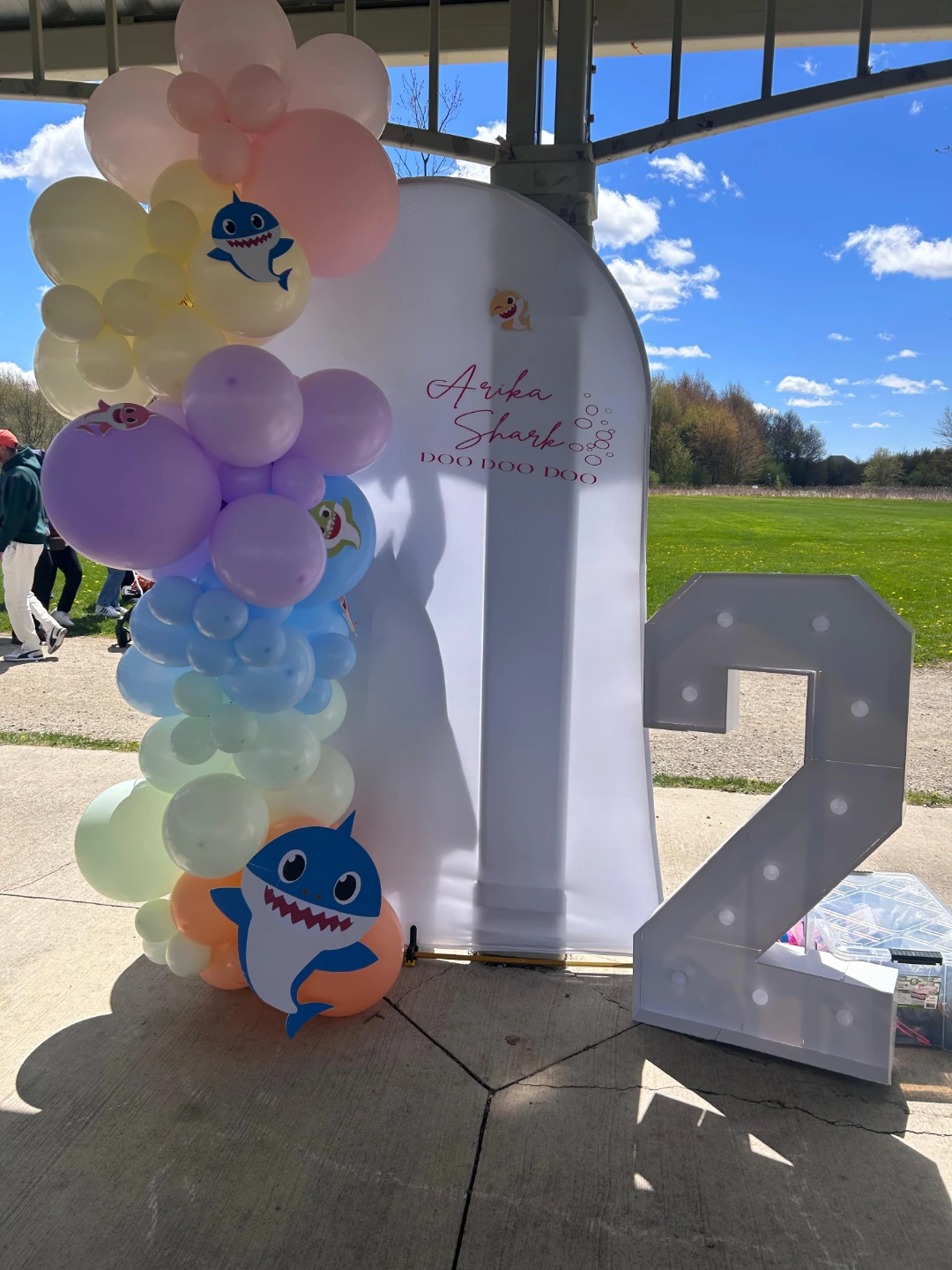 Baby Shark Birthday Balloon Arch & Marquee Number