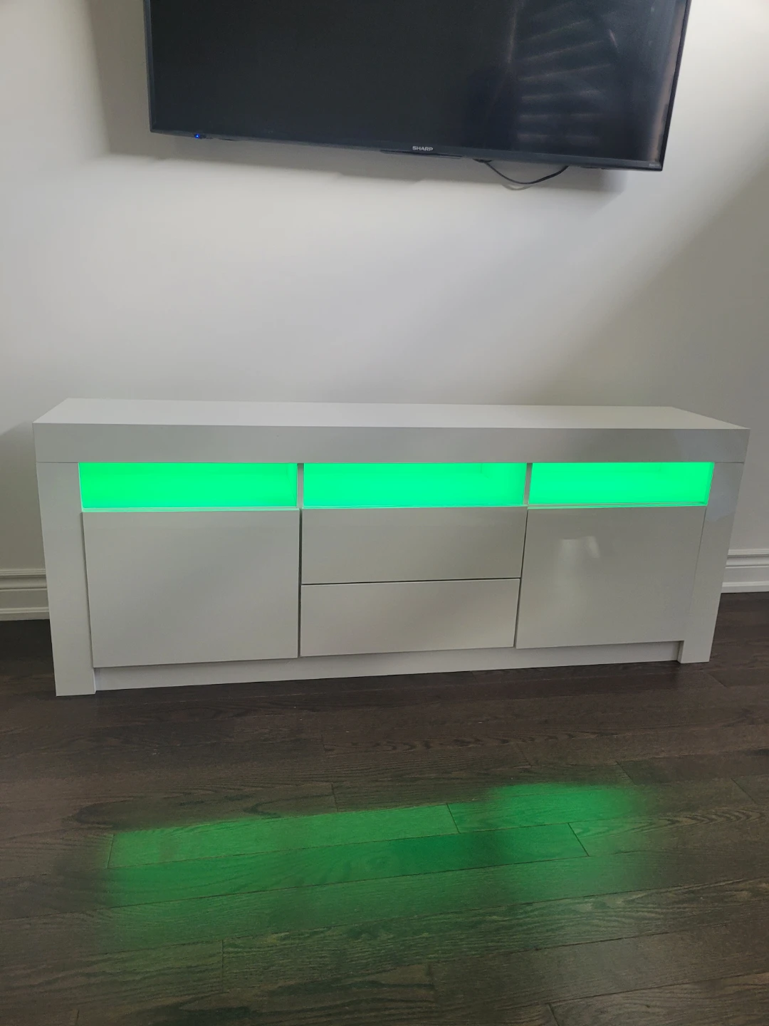 White Sideboard with LED Lights - photo 4