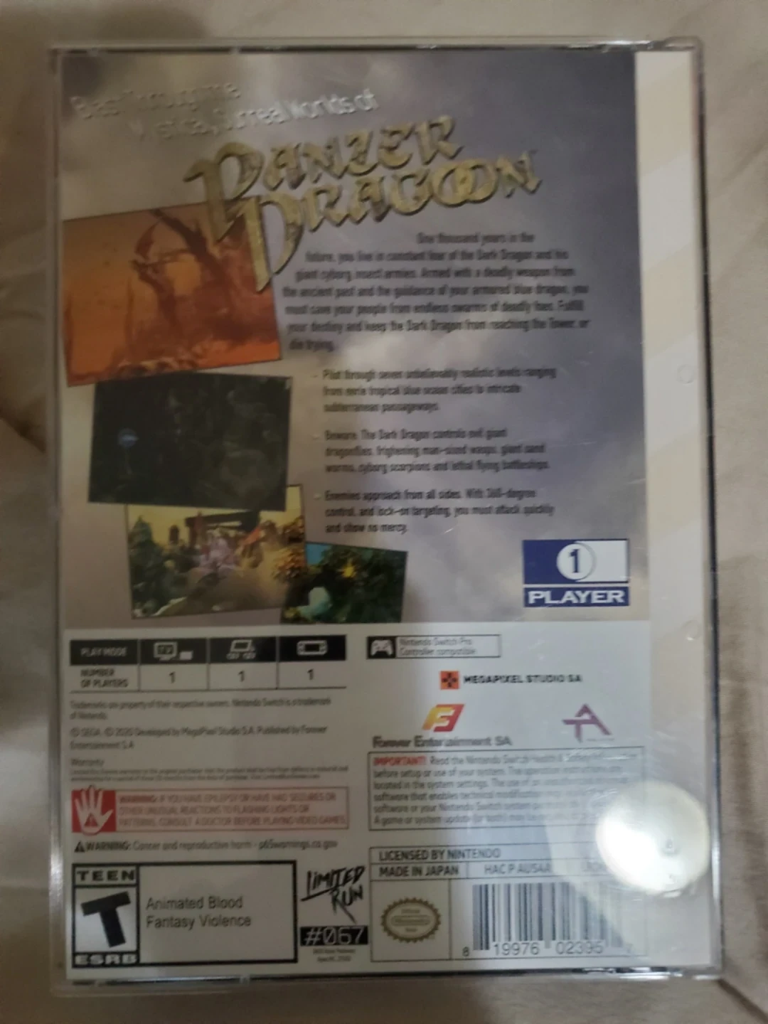 Panzer Dragoon Classic Edition Nintendo Switch Game - photo 2