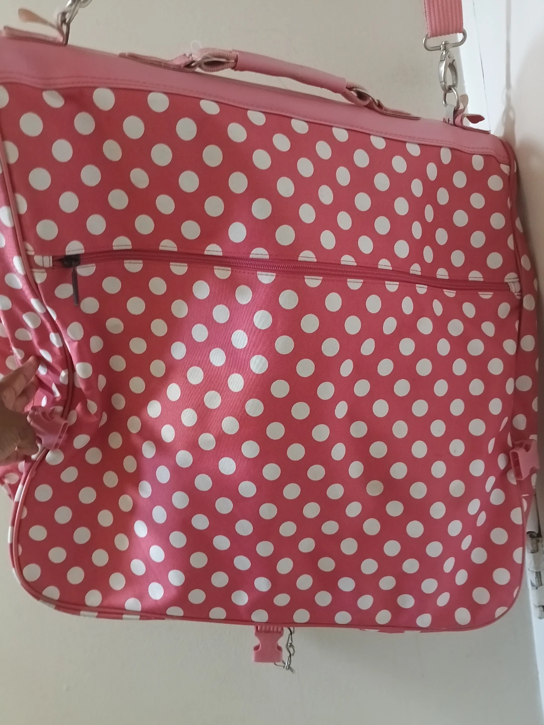 Garment Bag! Olympia Pink Polka Dot Luggage Carry-On Bag - photo 4
