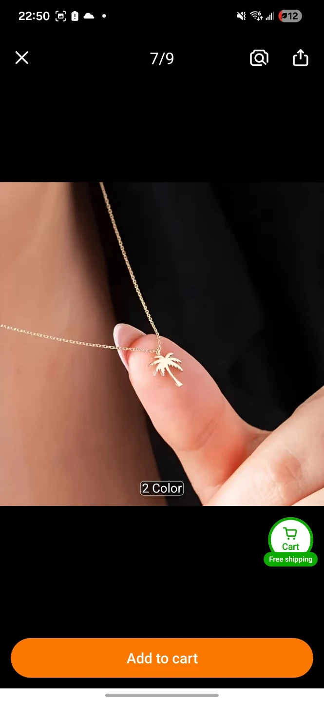 Palm Tree Necklace - Gold or Silver - photo 3