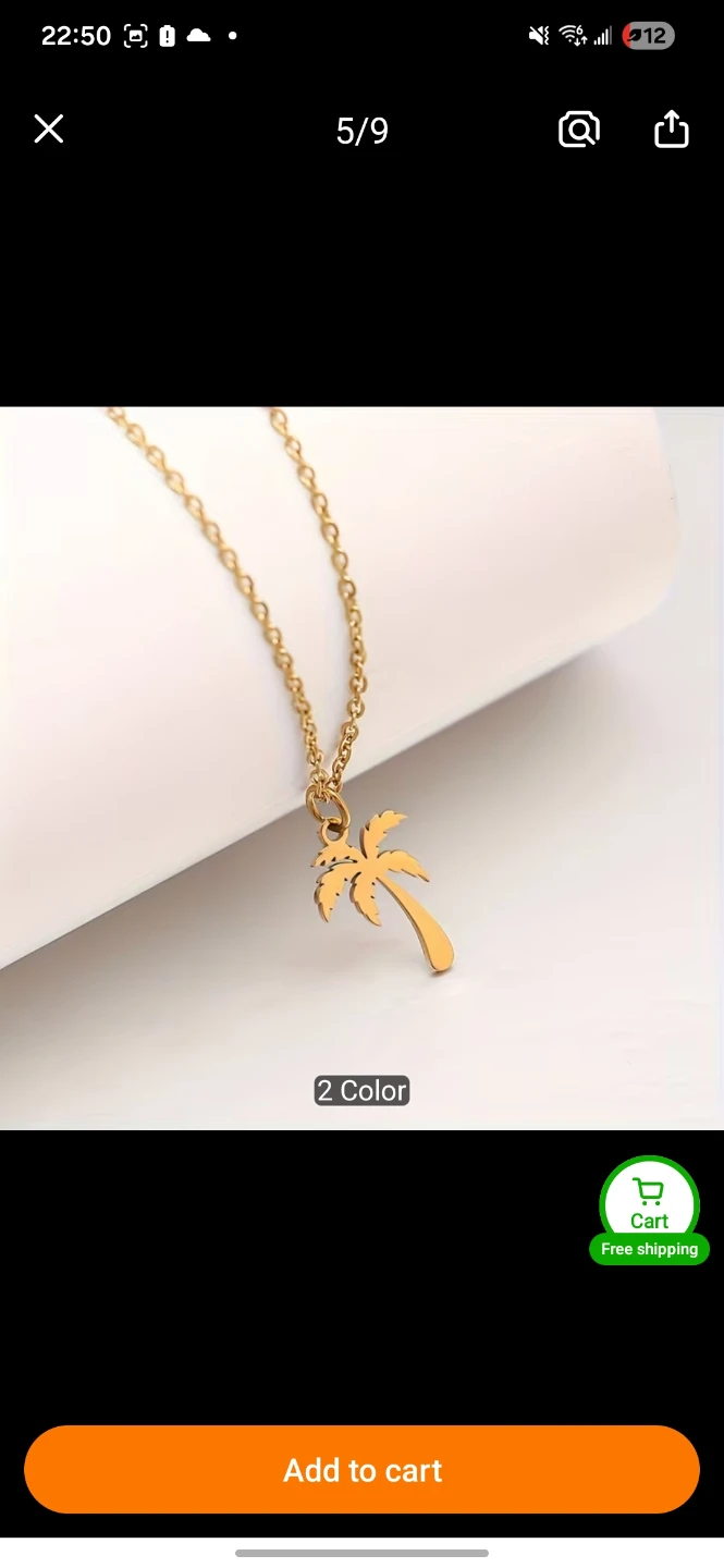 Palm Tree Necklace - Gold or Silver - photo 4