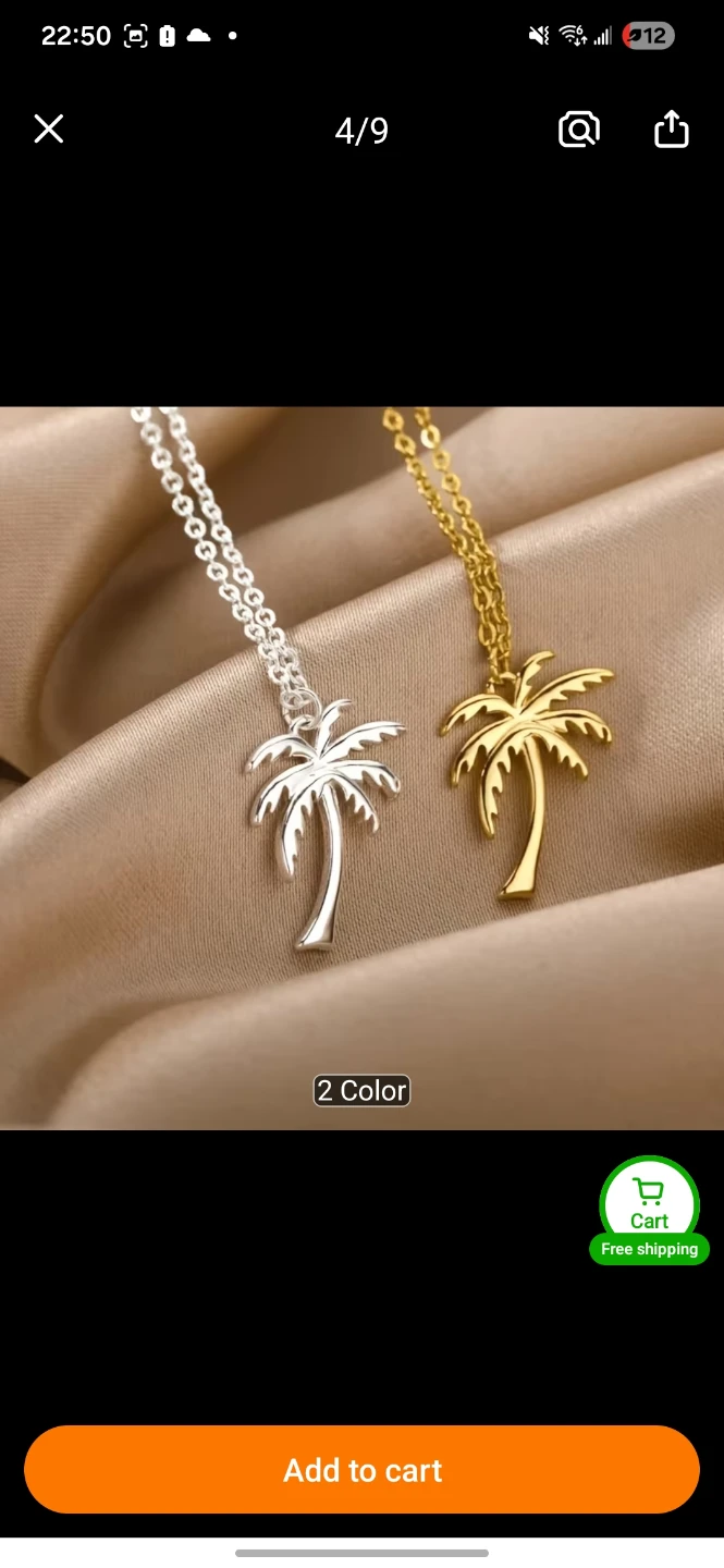 Palm Tree Necklace - Gold or Silver - photo 5