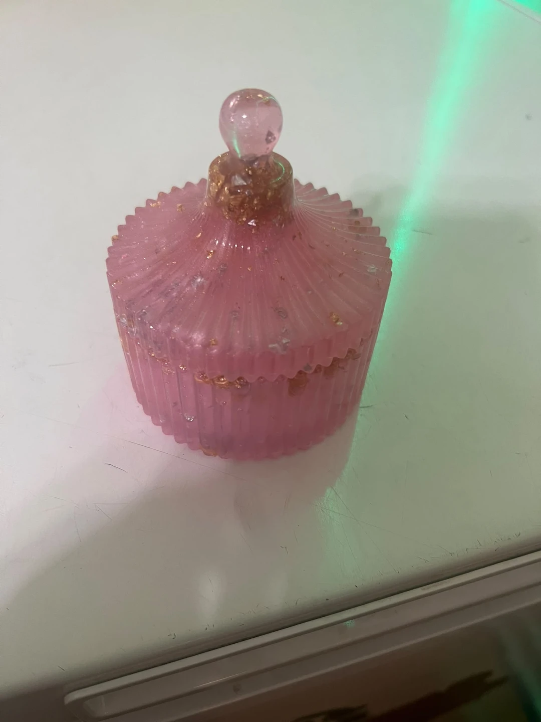 ❗️Pink Resin❗️ Jewerly Dish with Lid🌸 - photo 2