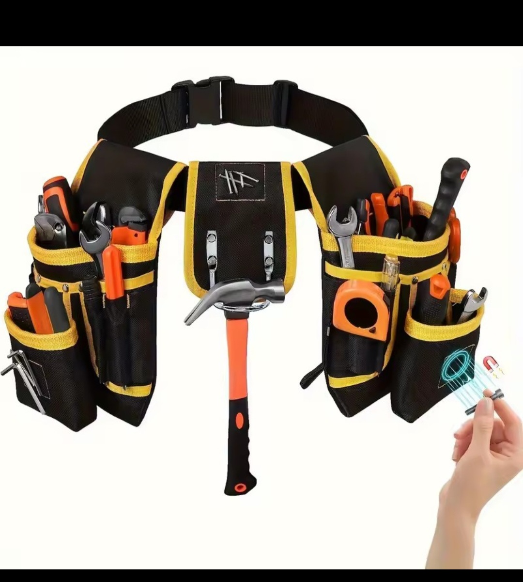 Tool Belt Pouch with 26 Pockets