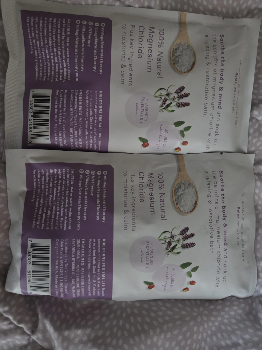 Village Naturals Therapy Magnesium Bath Flakes Lavender Vanilla - photo 2