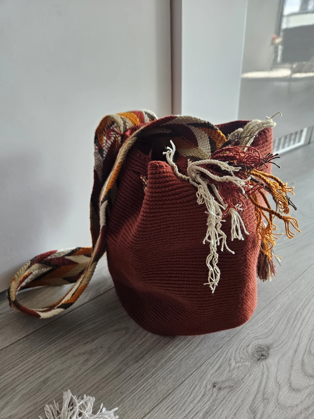 Handmade Woven Bag with Tassels
