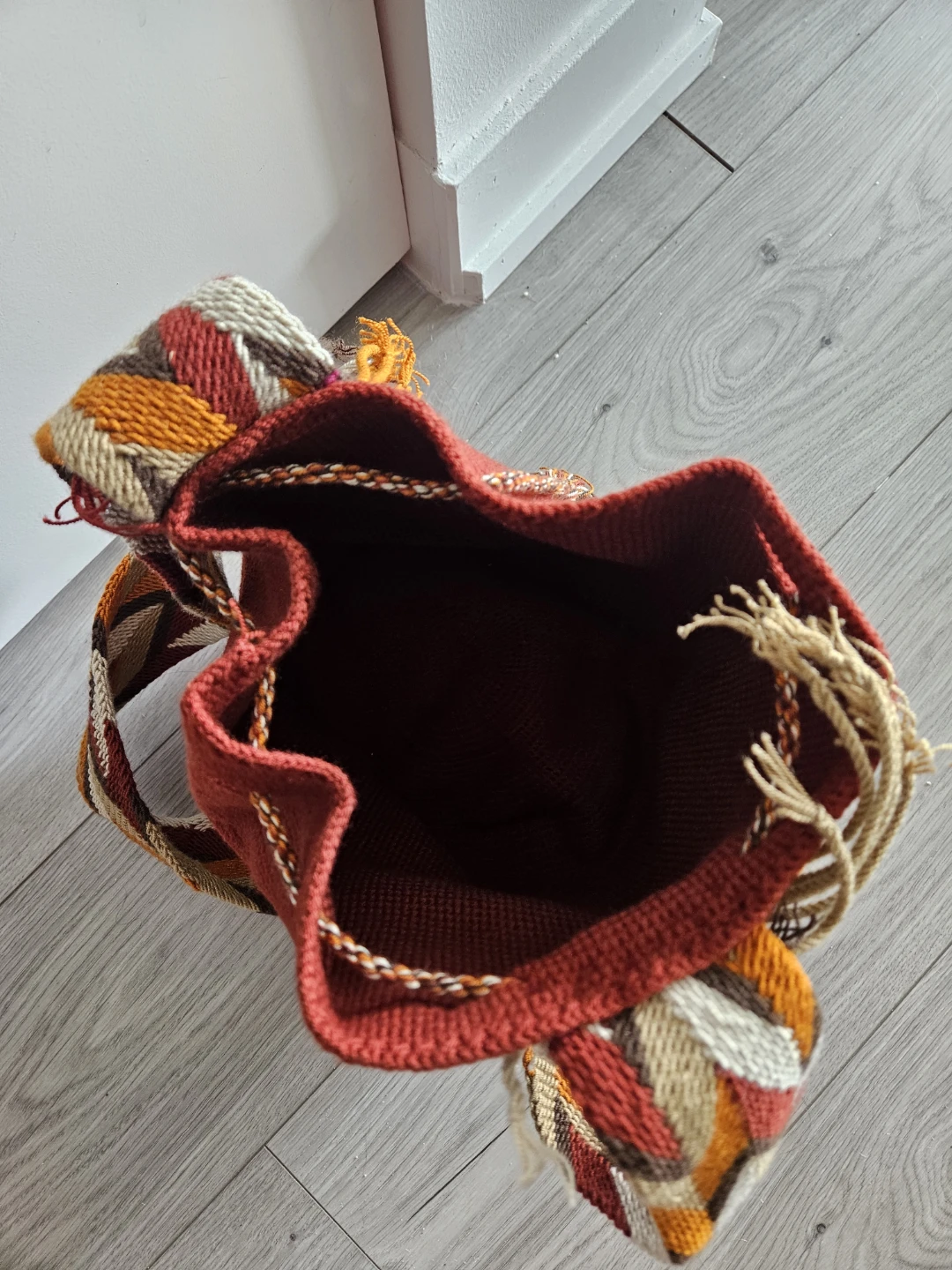 Handmade Woven Bag with Tassels - photo 2