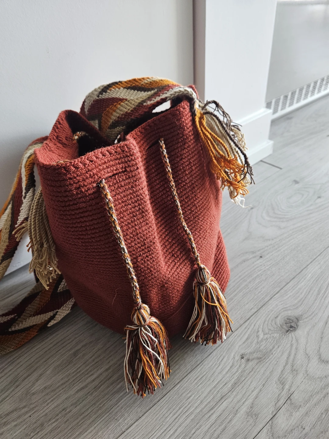 Handmade Woven Bag with Tassels - photo 4