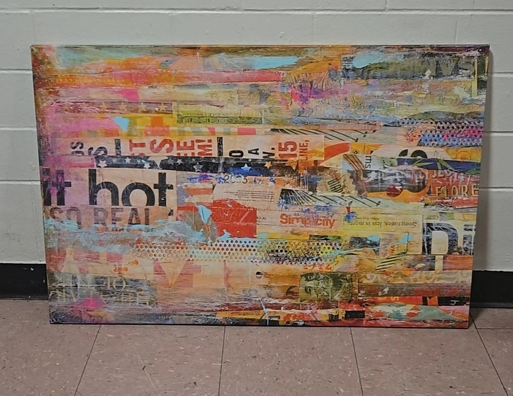 Erin Ashley "Metro Mix I" Large Abstract Canvas Wall Art - photo 2
