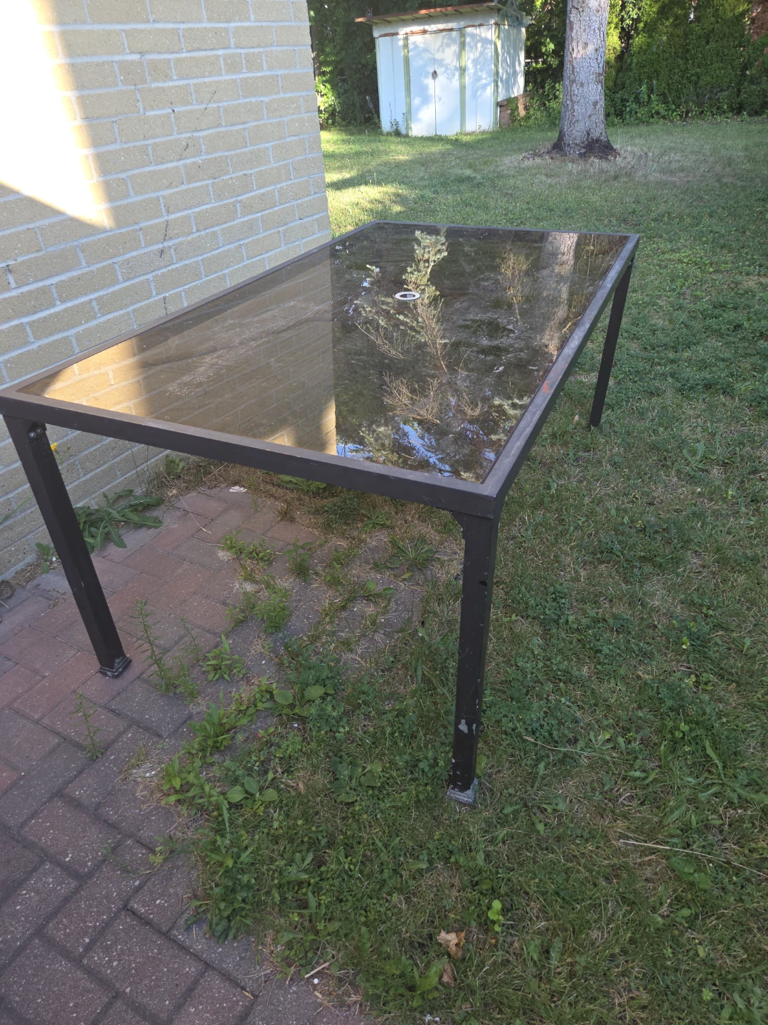 Glass Top Patio Table and Chairs Set