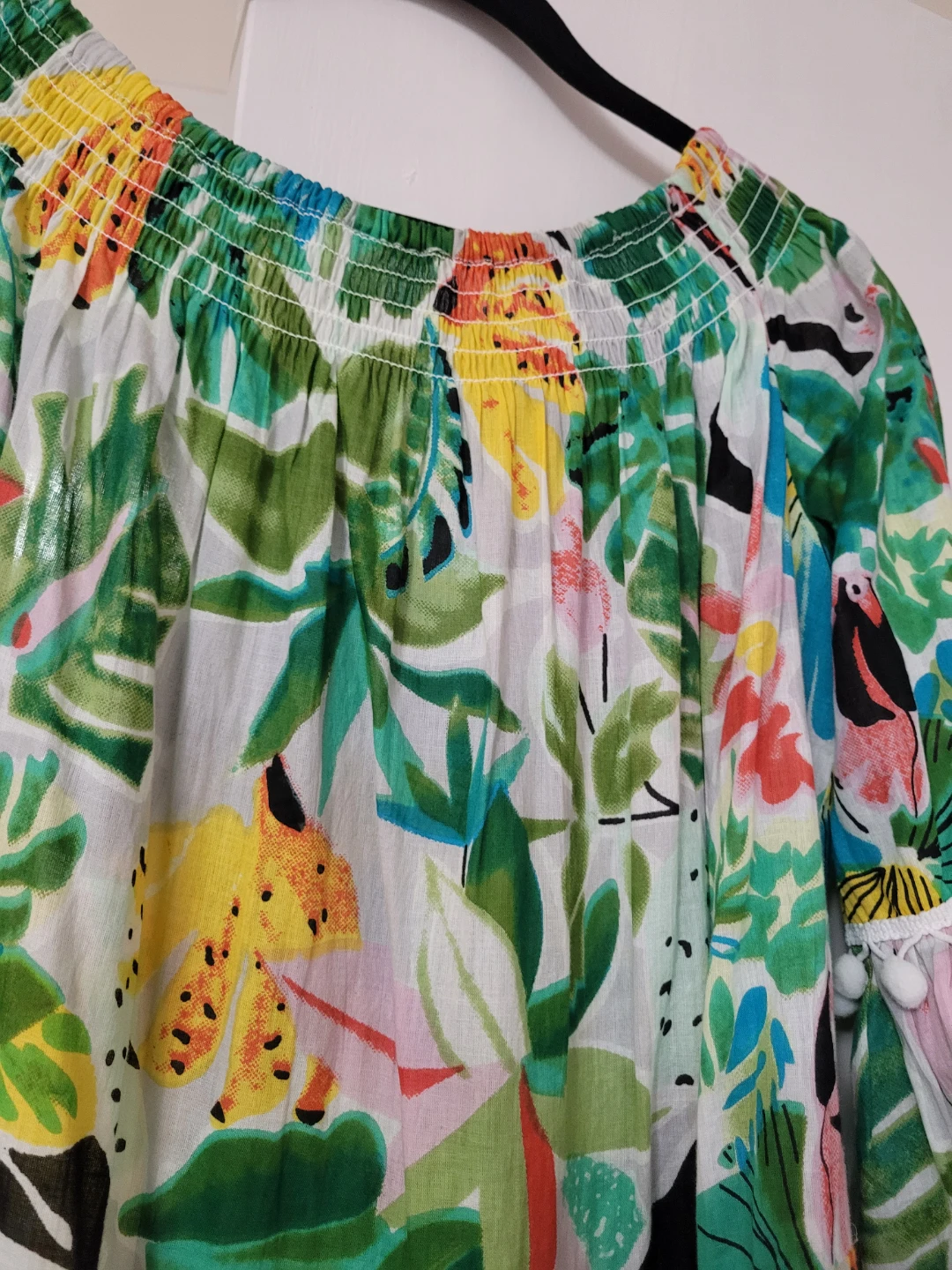 Off-the-shoulder floral print tiered mini dress - photo 4