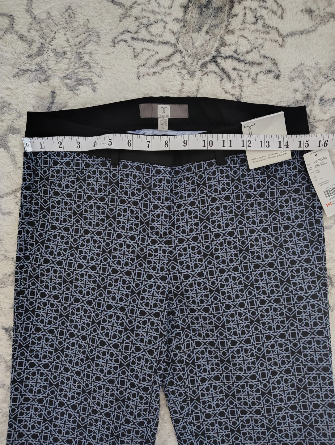 🔥NWT Tristan Women's Urban Fit Printed Pants – Size 6 - photo 2