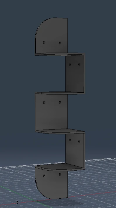 Black 4-Tier Corner Wall Shelf - photo 5
