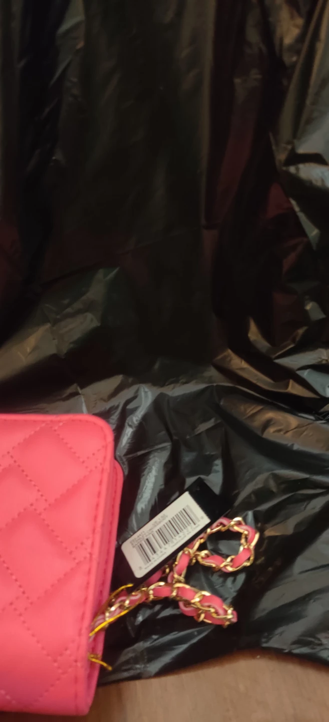 Bebe Pink Quilted Crossbody Bag with Gold Chain - photo 2